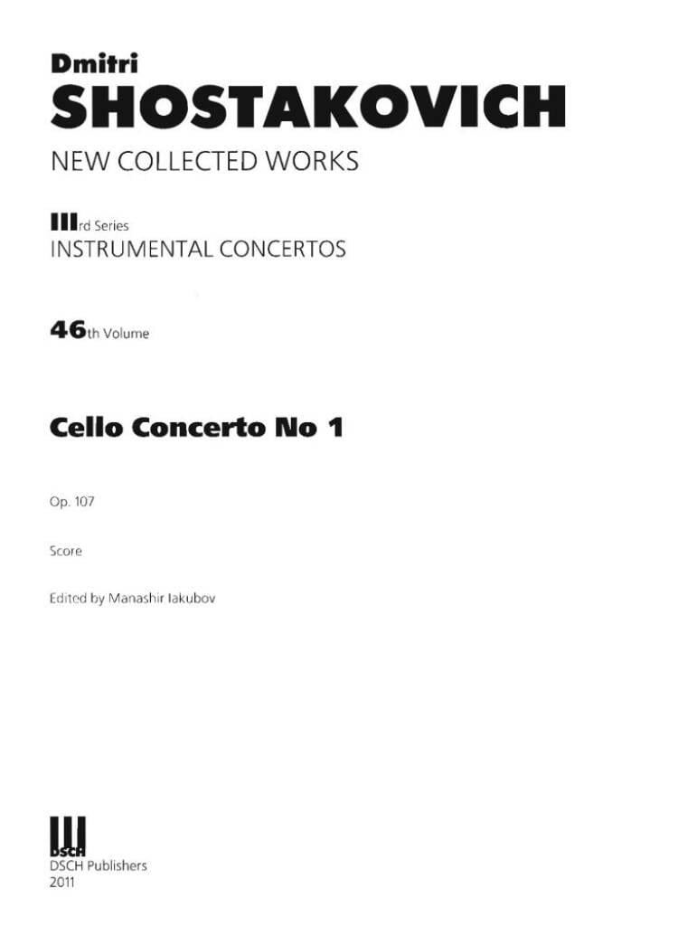 Cello Concerto No. 1 Op. 107