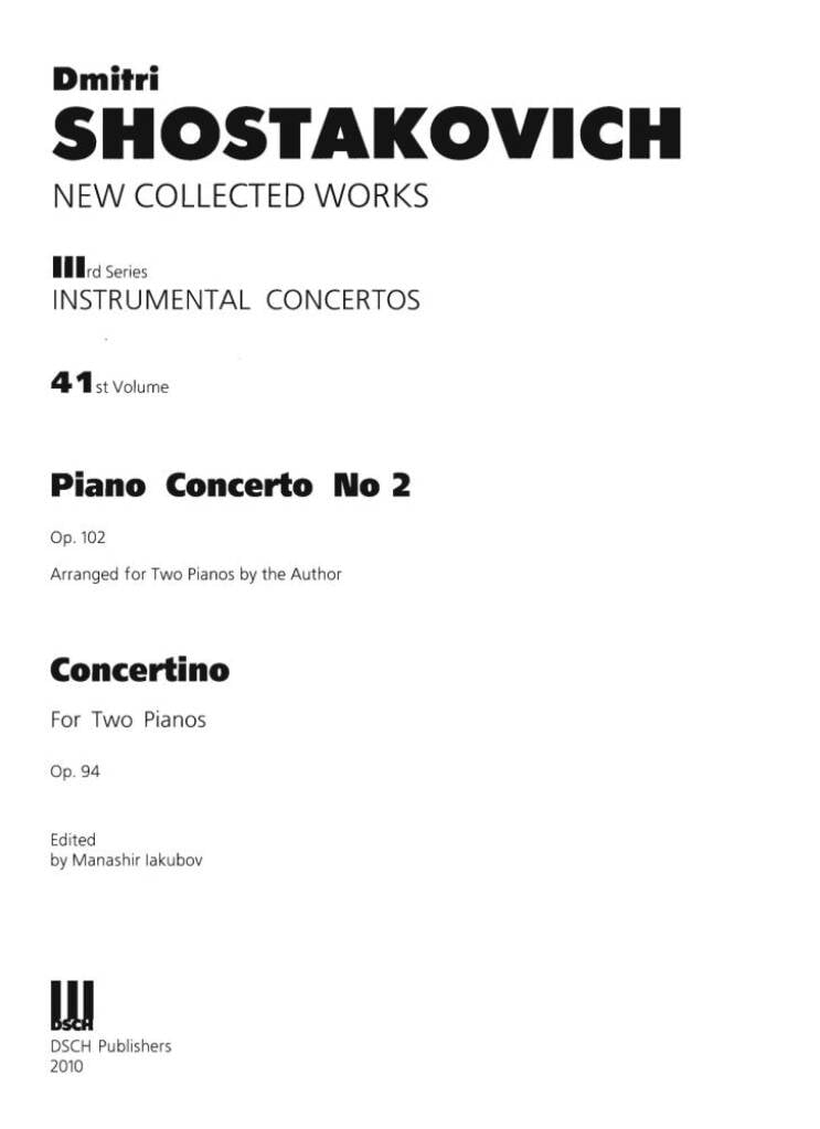 Piano Concerto No. 2 Op. 102