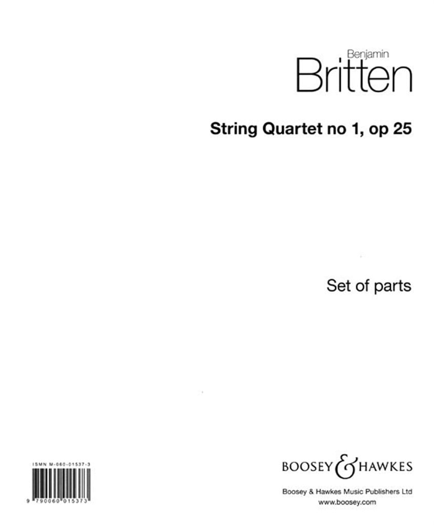 String Quartet 1 In D op. 25