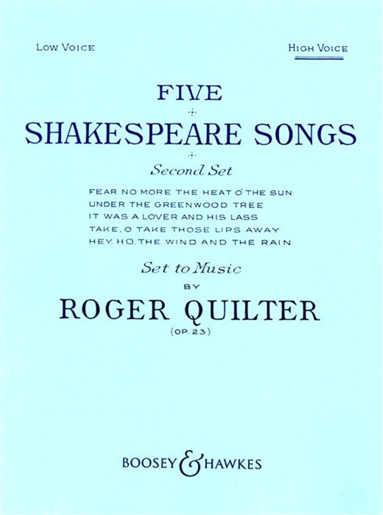 5 Shakespeare Songs op. 23