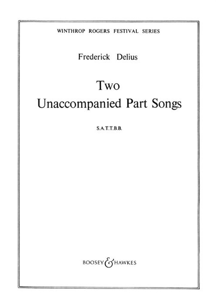 Two Unaccompanied Part Songs