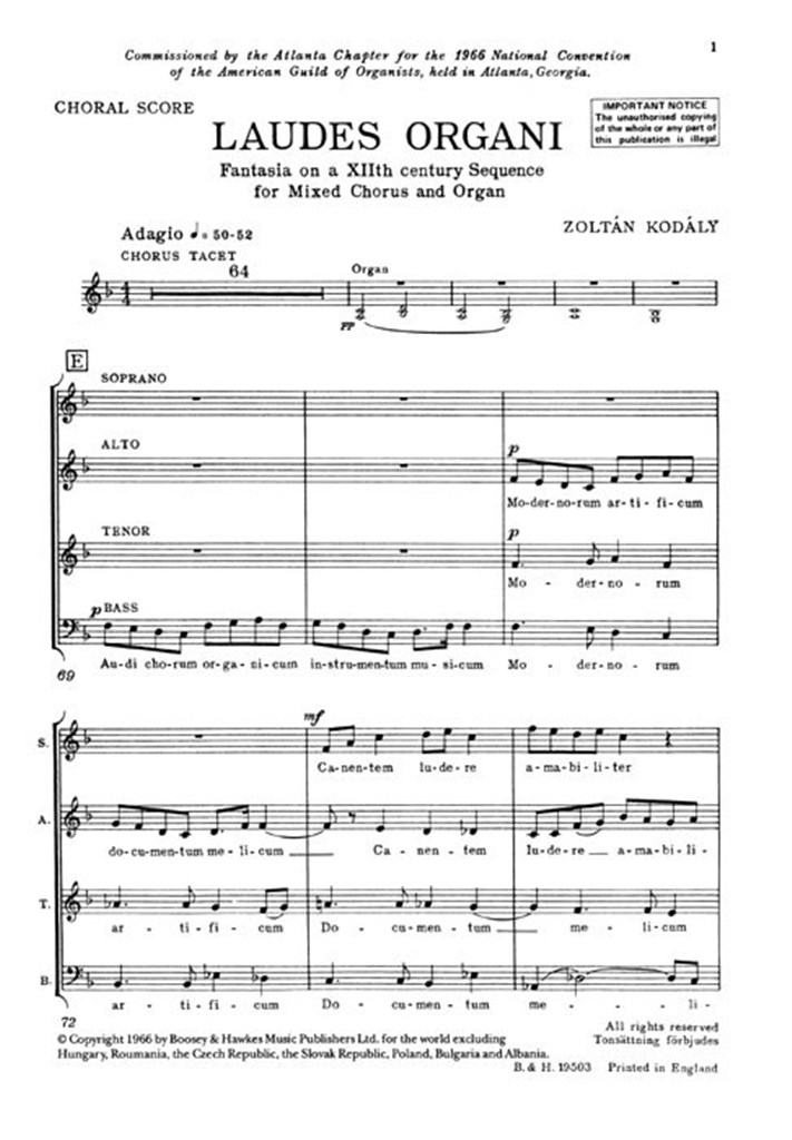 Laudes Organi (Chp)