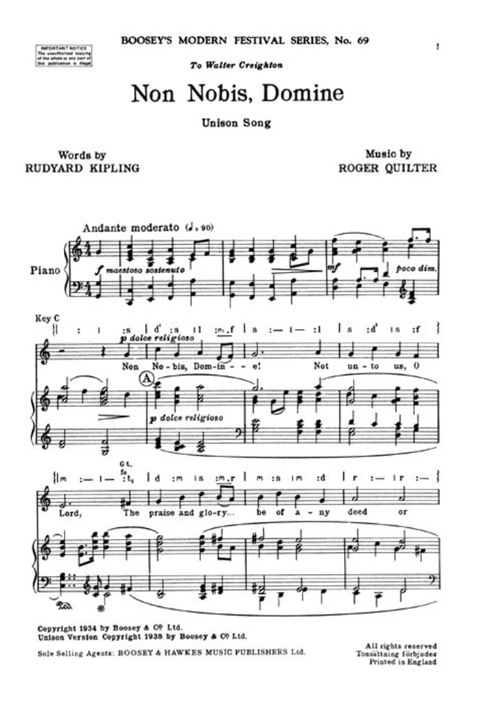 Non Nobis, Domine