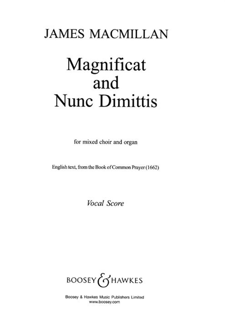 Magnificat and Nunc Dimittis
