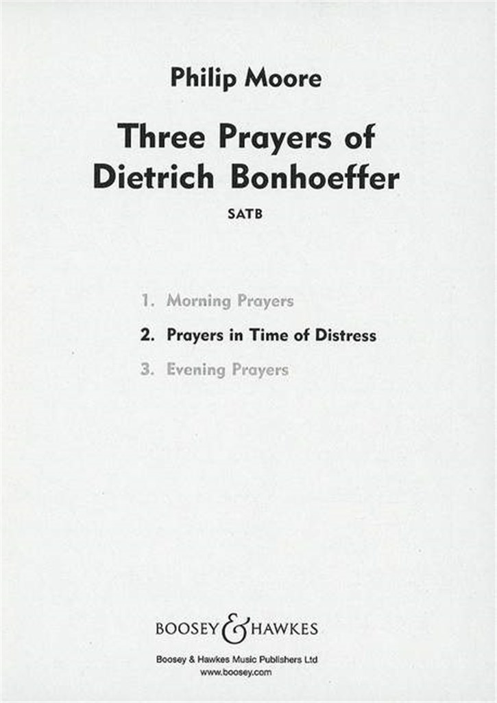 Three Prayers of Dietrich Bonhoeffer