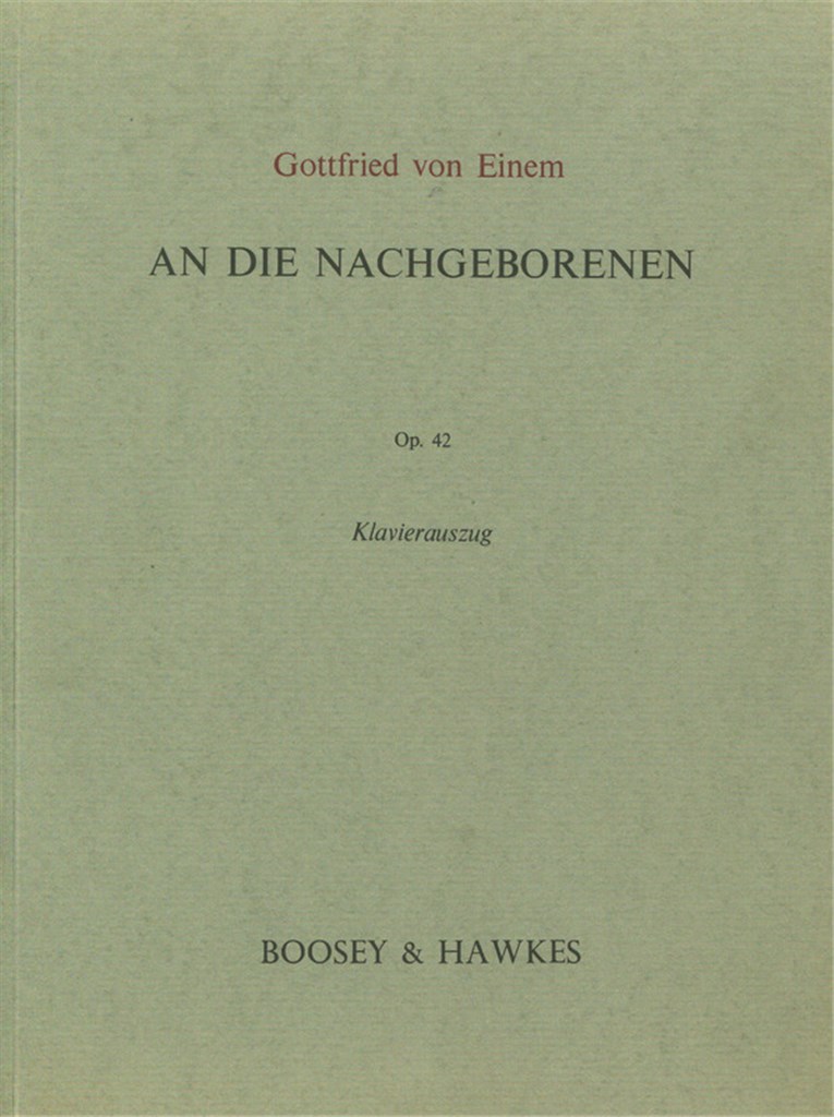 An die Nachgeborenen op. 42