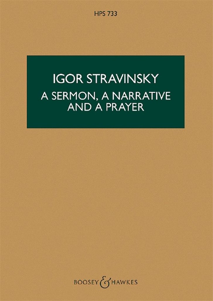 A Sermon, a Narrative and a Prayer