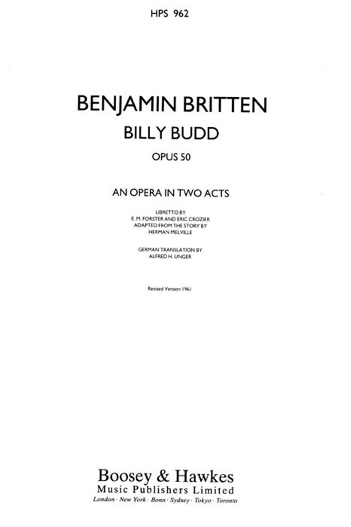 Billy Budd op. 50