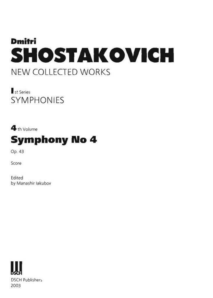 Symphony Nr. 4 op. 43