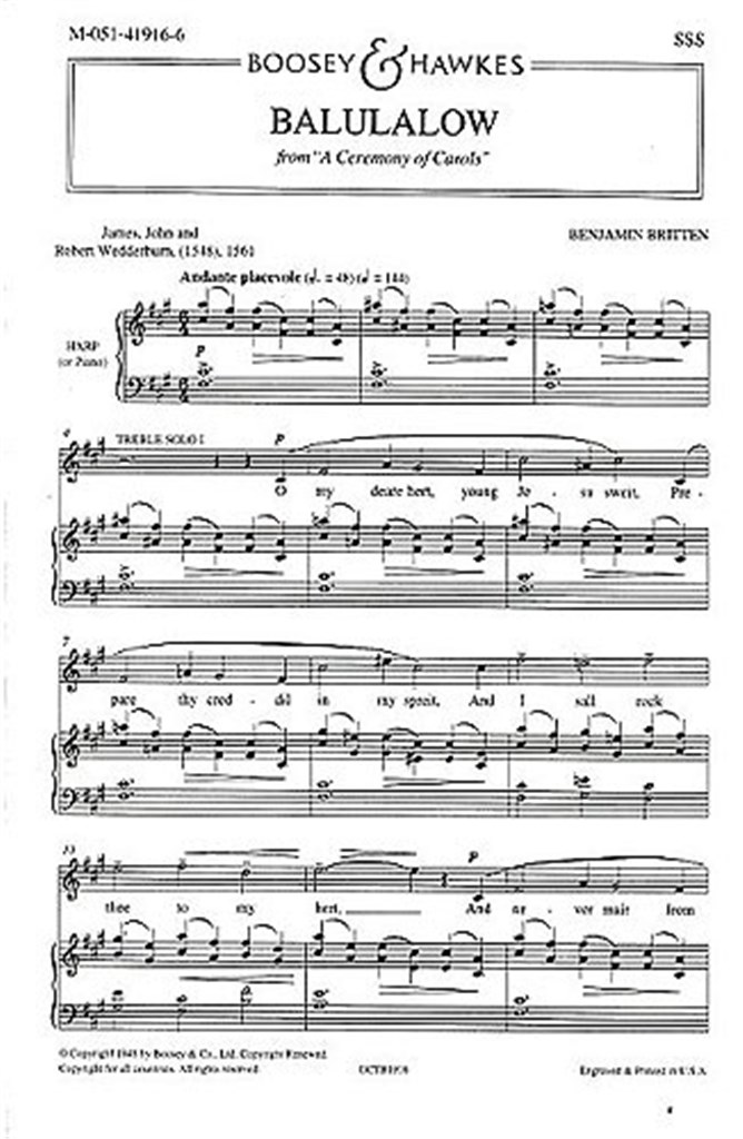 A Ceremony of Carols op. 28