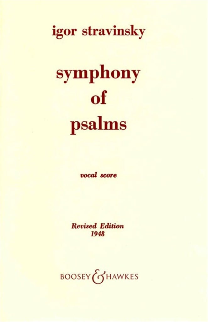 Symphonie Of Psalms (Revised edition 1948)