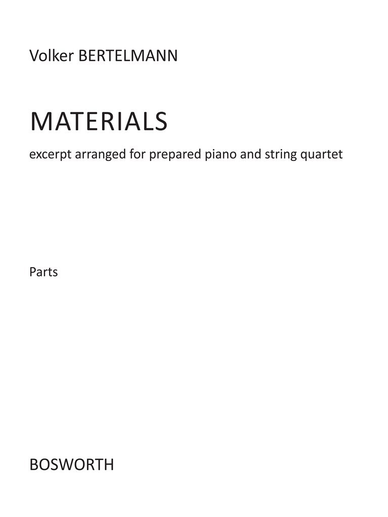 Hauschka (Bertelmann) Materials