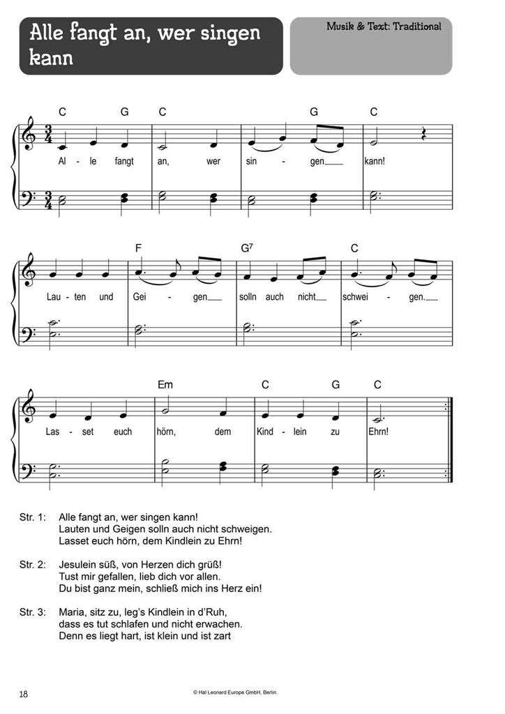 100 Kinderlieder für Klavier - Weihnachten