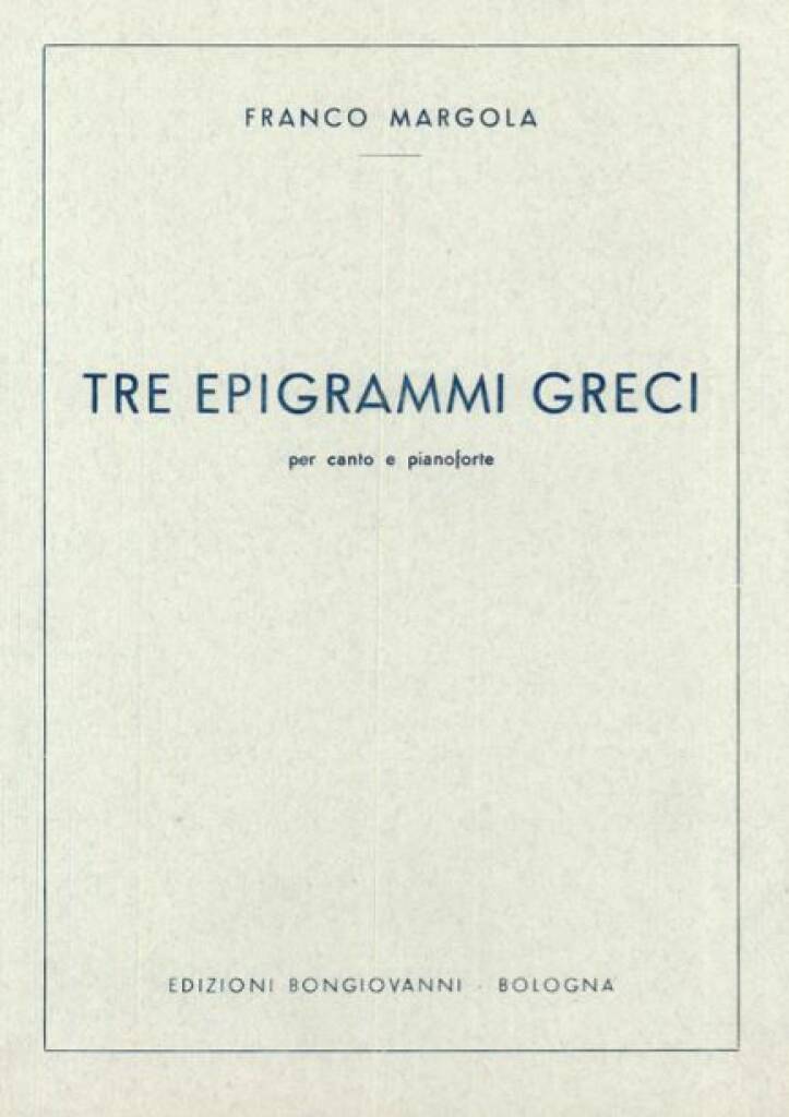 Tre Epigrammi Greci