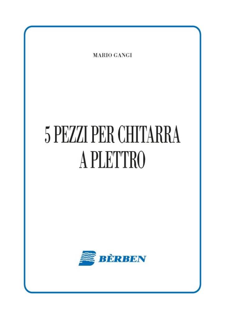 5 Pezzi Per Chitarra A Plettro