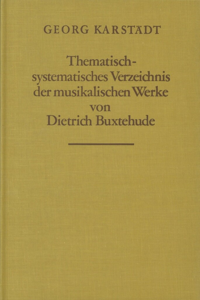 Verzeichnis Werke D. Buxtehude