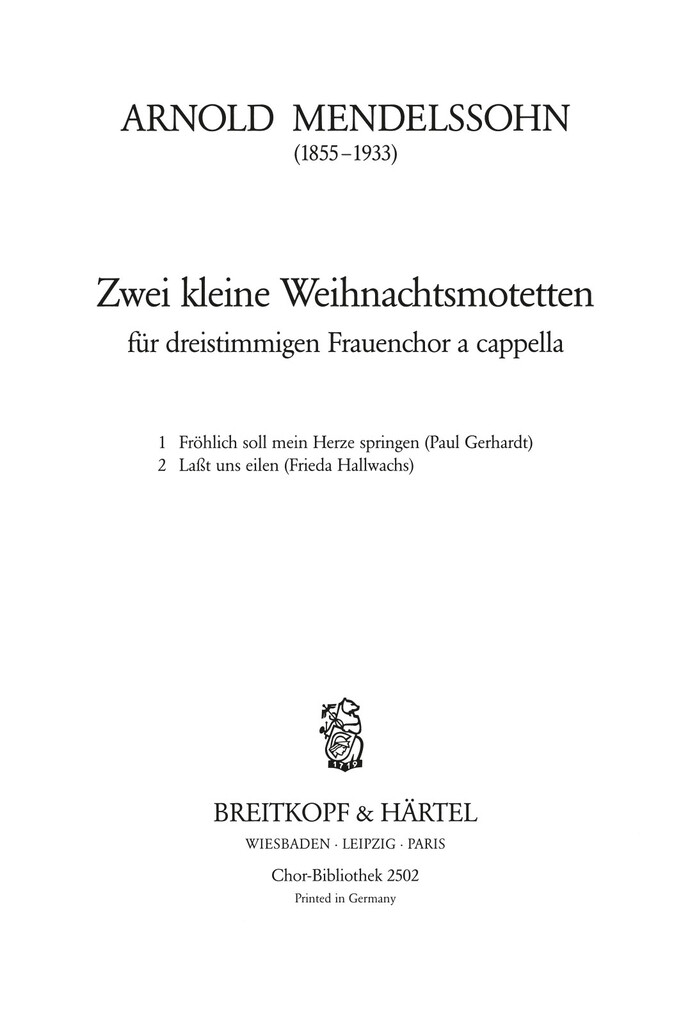 Zwei kleine Weihnachtsmotetten