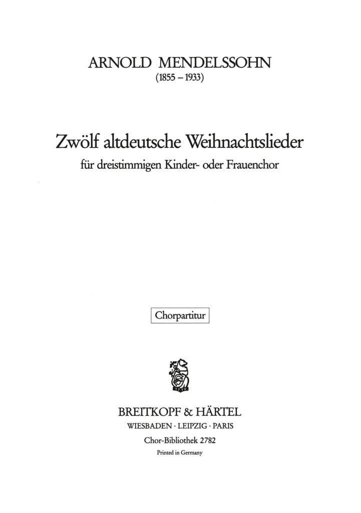 Zwölf altdt. Weihnachtslieder
