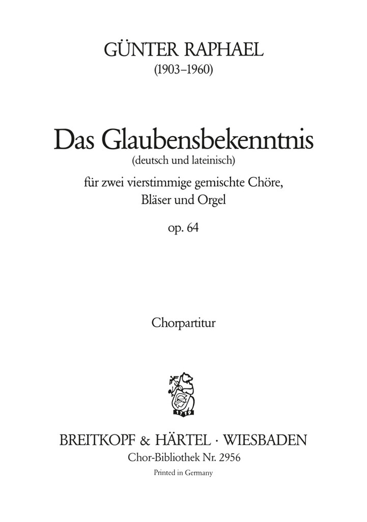 Das Glaubensbekenntnis op. 64
