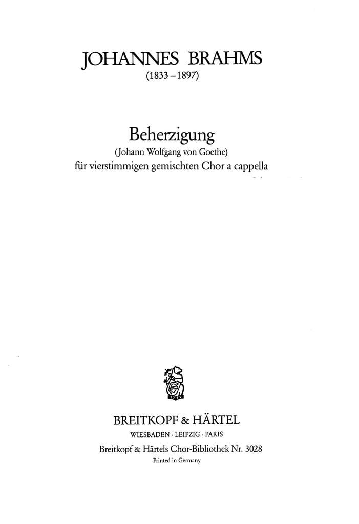 Beherzigung op. 93a