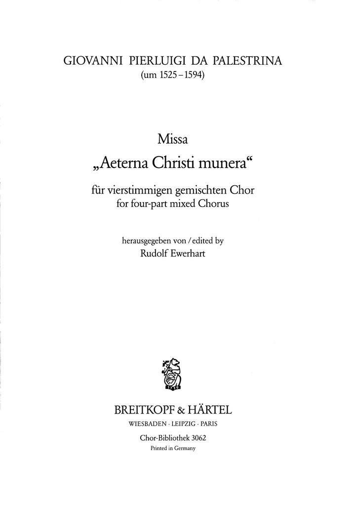 Missa Aeterna Christi munera