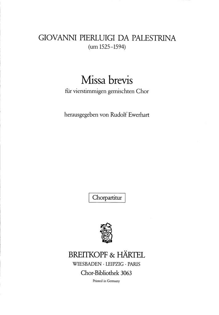 Missa Brevis Satb