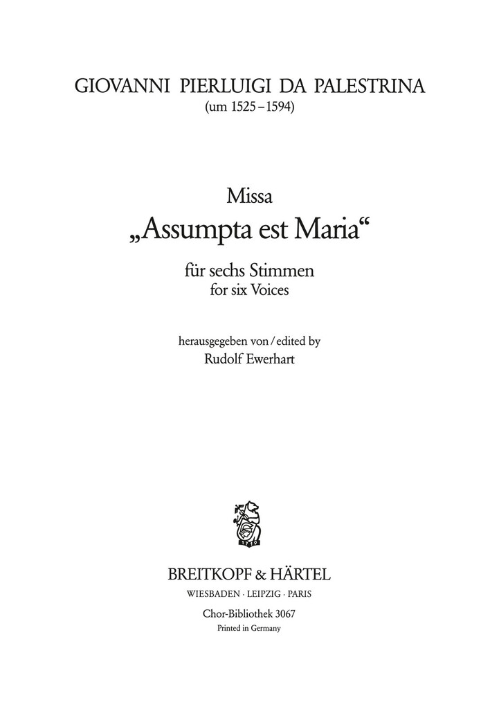 Missa Assumpta est Maria