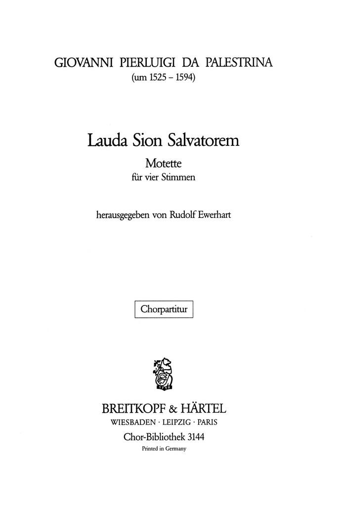 Lauda Sion Salvatorem