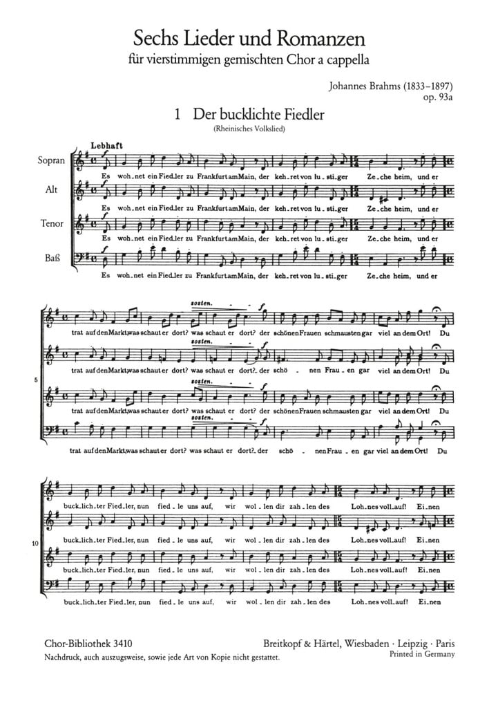 Sechs Lieder und Romanzen