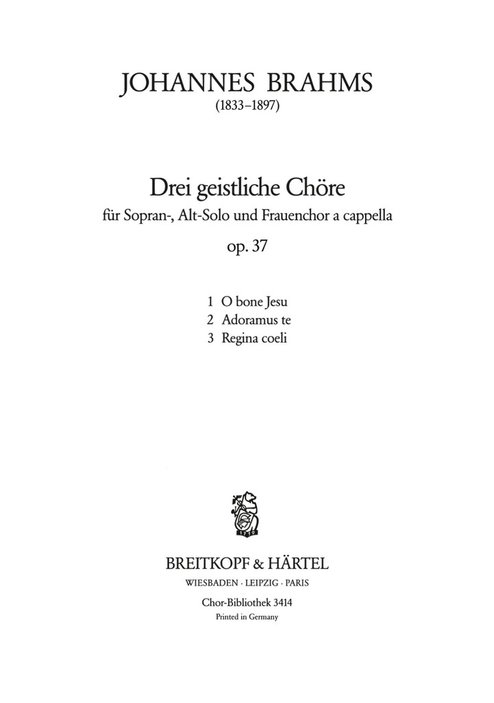 Drei geistliche Chöre op. 37