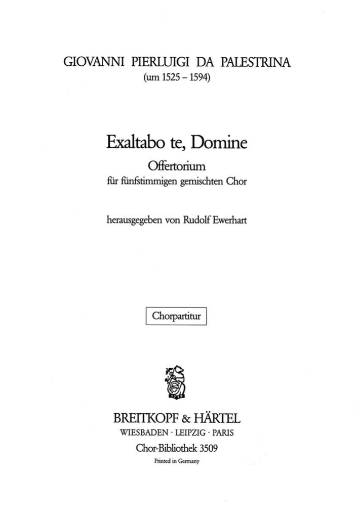 Exaltabo te Domine
