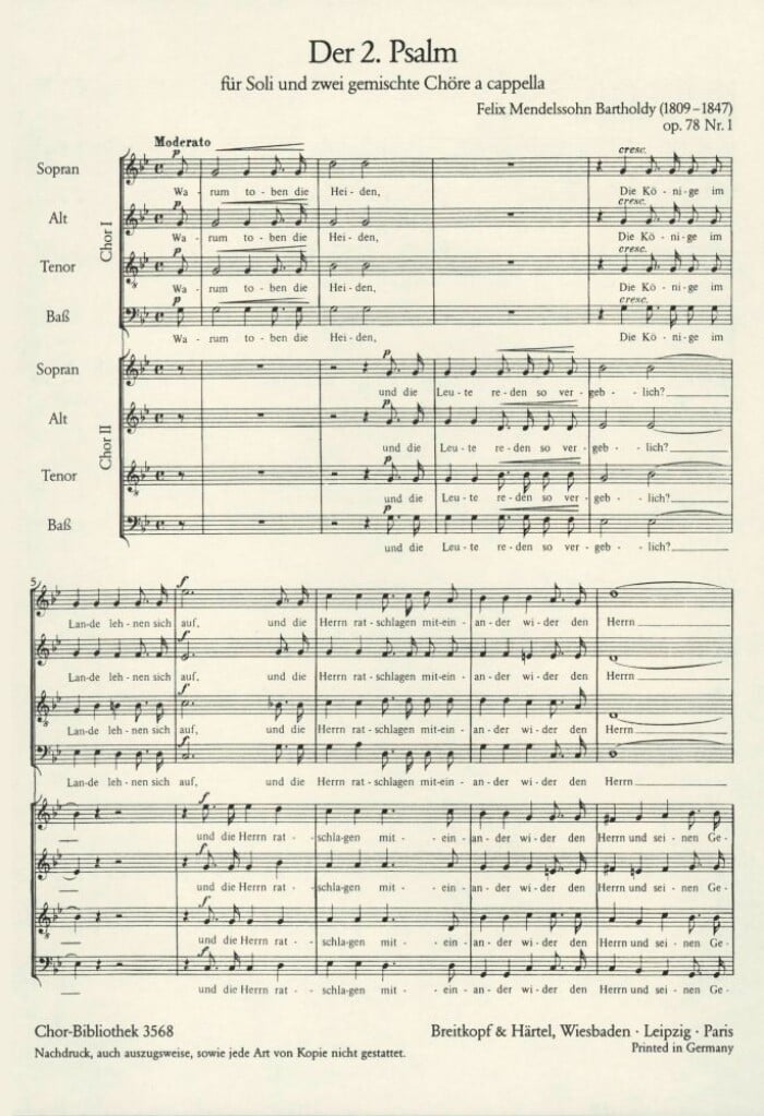 2. Psalm Warum toben op. 78