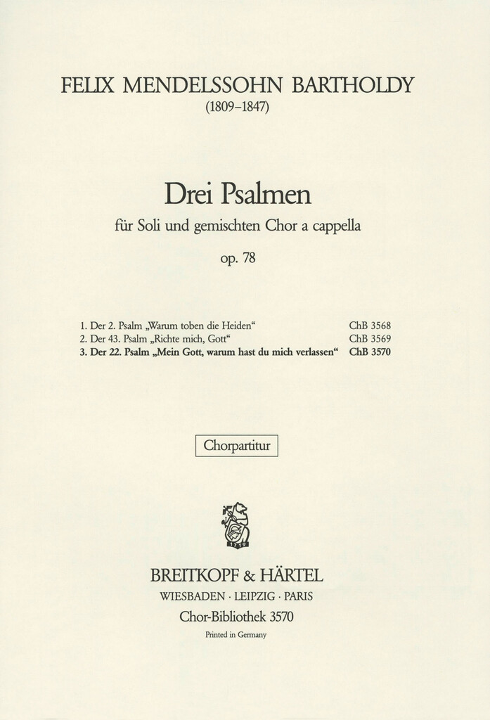22.Psalm Mein Gott warum op.78