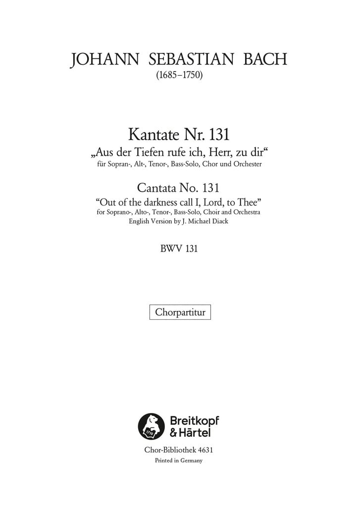 Kantate 131 Aus der Tiefe ruf