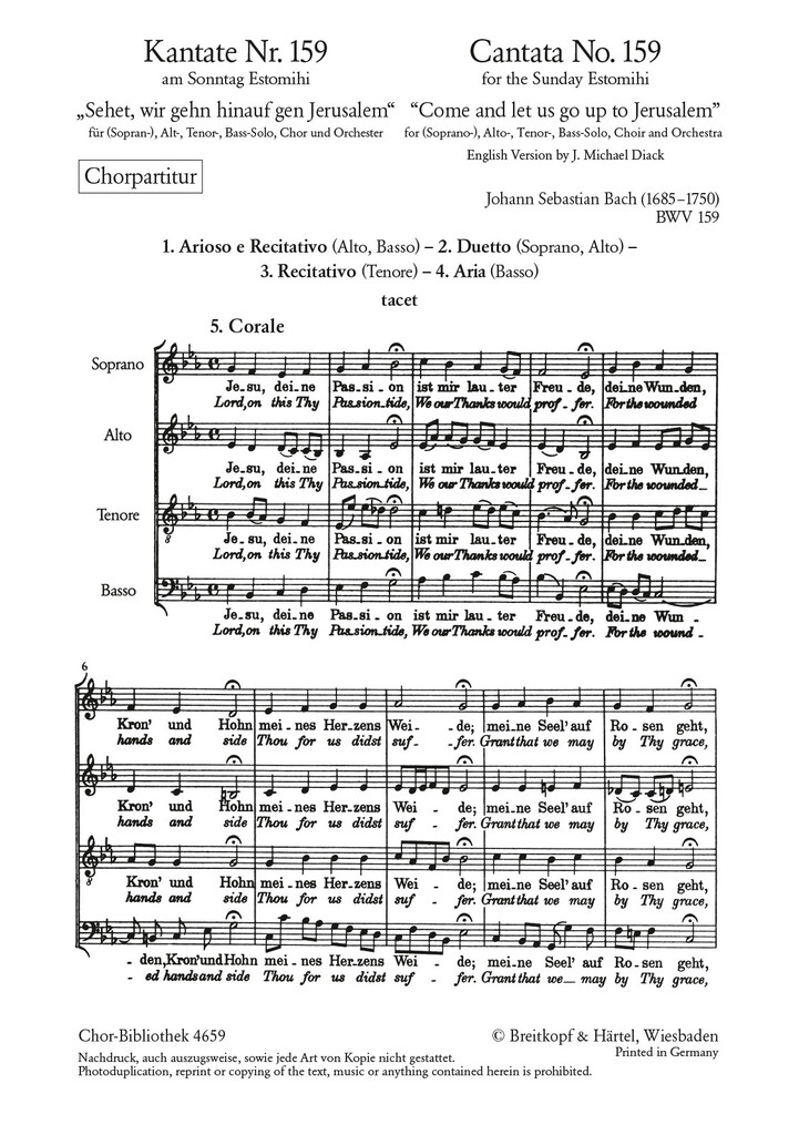 Kantate 159 Sehet, wir gehn
