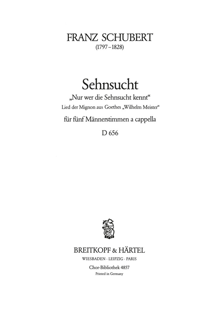 Sehnsucht D 656