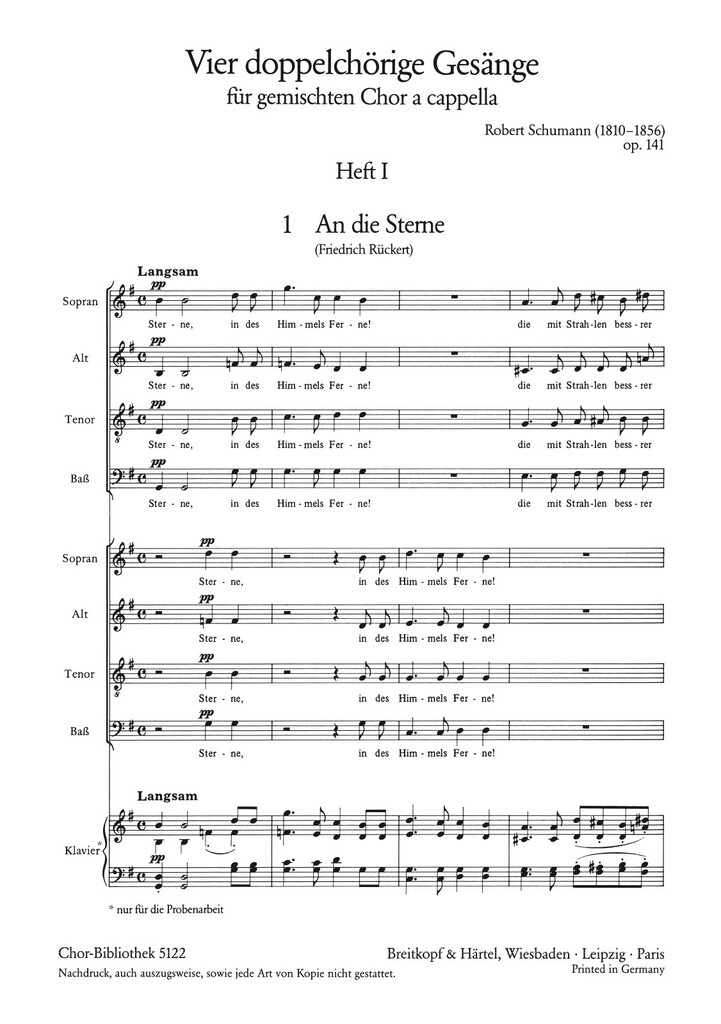 4 doppelchör.Gesänge I op. 141