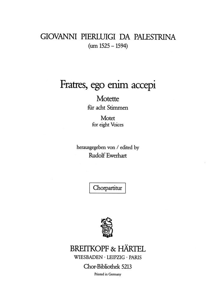 Fratres, ego enim accepi