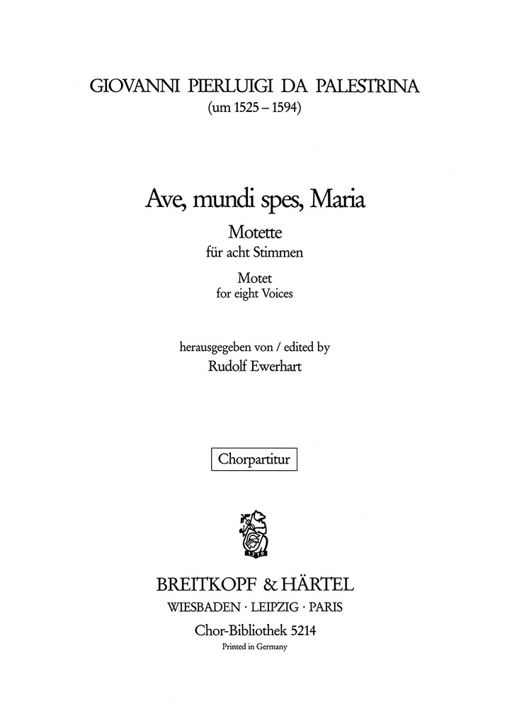 Ave, mundi spes, Maria