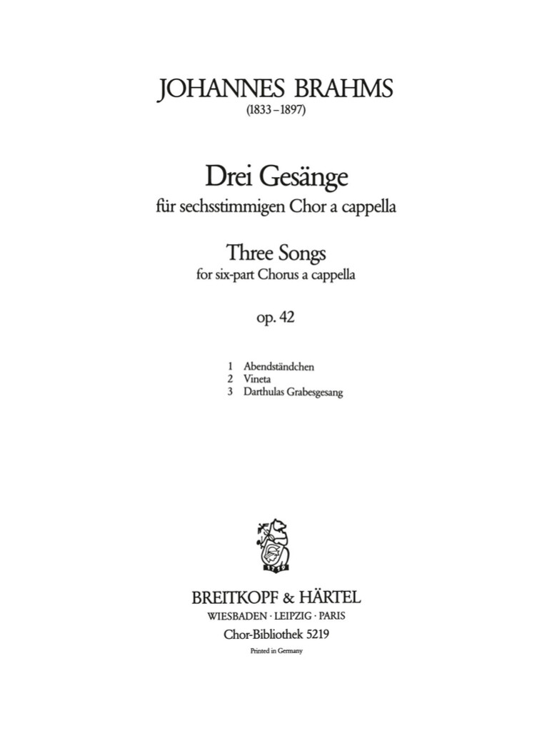 Drei Gesänge op. 42