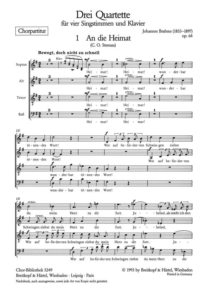 Drei Quartette op. 64