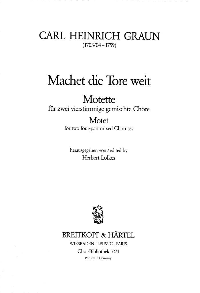 Motette Machet die Tore weit