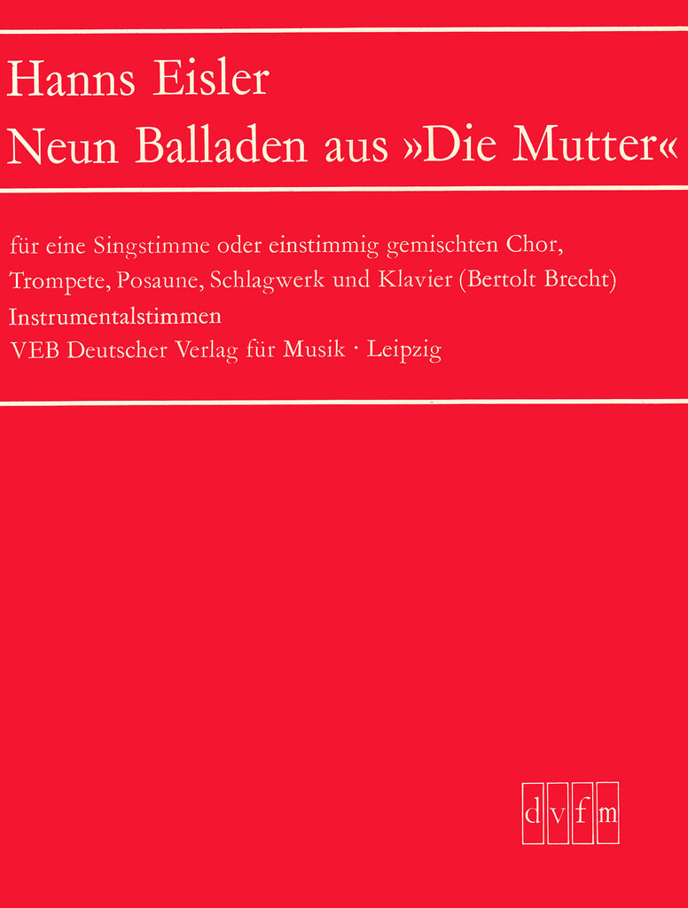 Neun Balladen aus Die Mutter
