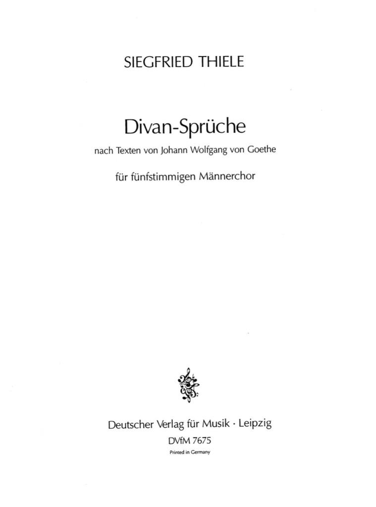 Divan-Sprüche