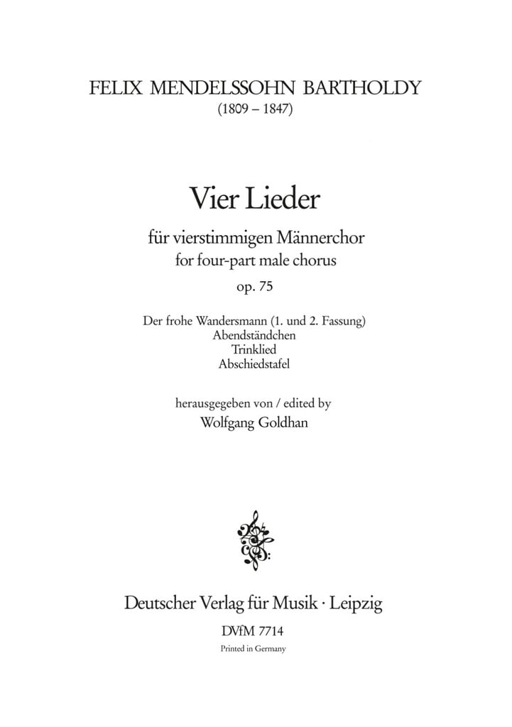 Vier Lieder op. 75