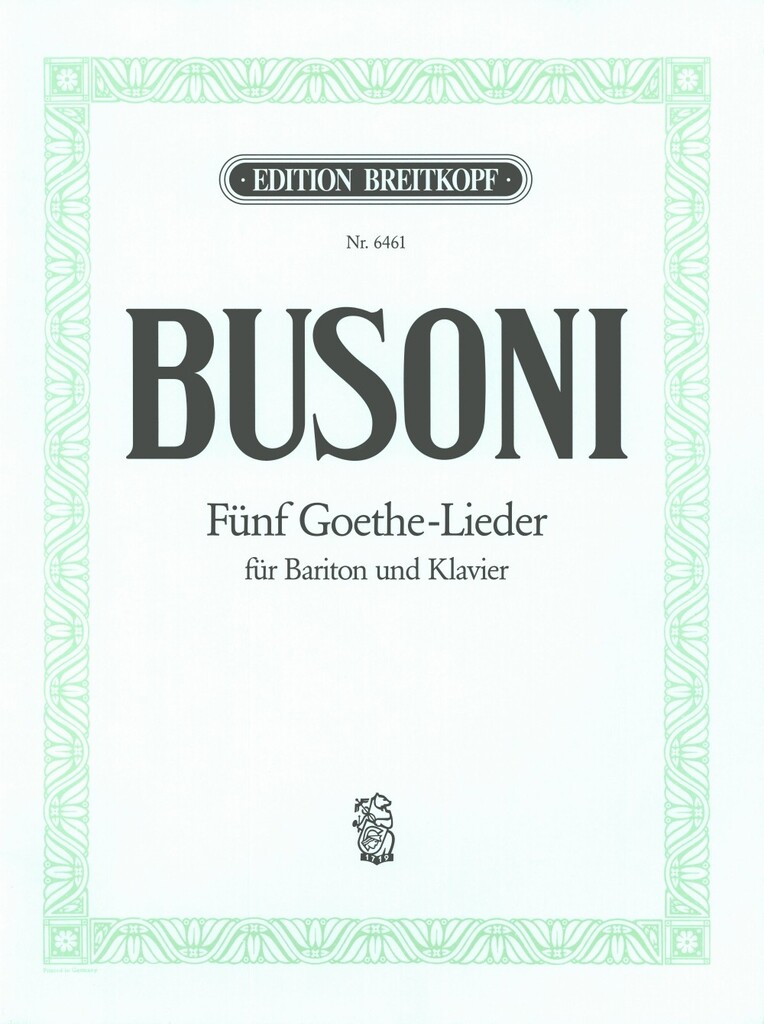 Fünf Goethelieder
