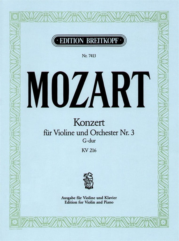 Violin Concerto No. 3 in G major K. 216