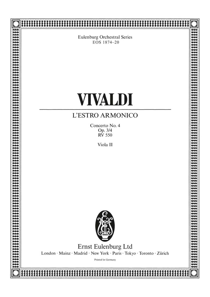 L'Estro Armonico op. 3/4 RV 550