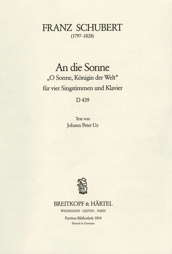 An die Sonne D 439