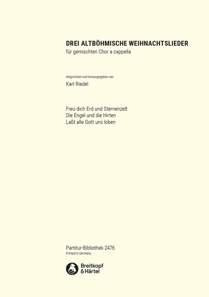 Drei altböhm. Weihnachtslieder